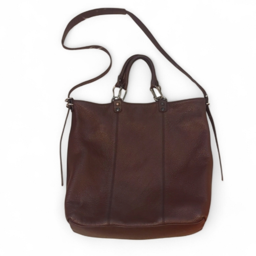 NWOT. Plinio Visona Italian Leather Tote/Crossbody Handbag Made In Italy